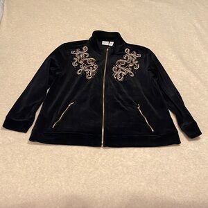 Black Embroidered Women's Jacket